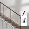 Korlátoszlop 13x13x1122 mm csavart matt fekete horganyzott acél lépcsőkorlát oszlop 