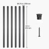 Korlát rúd 101 darabos készlet lépcsőkorlát Ø19x914 mm kerek alumínium rúd