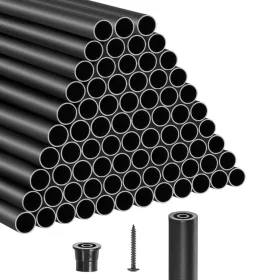   Korlát rúd 101 darabos készlet lépcsőkorlát Ø19x813 mm kerek alumínium rúd