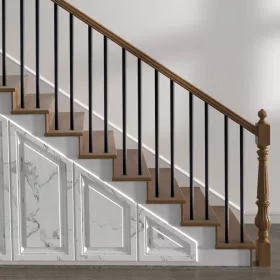   Korlát rúd 101 darabos készlet lépcsőkorlát Ø19x660 mm kerek alumínium rúd