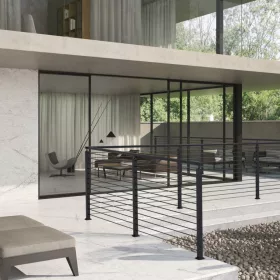   Korlátoszlop 106,68x5,08x5,08 cm L-alakú furatos sarok korlátoszlop 1 db lépcsőkorlát