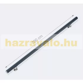   Lépcsőkorlát rozsdamentes acél és alumínium 100 cm korlát átmérője 42 mm antracit színben