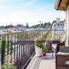 A coffee table that can be mounted on a railing is excellent for example on a terrace railing Rattan design