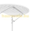A coffee table that can be mounted on a railing in white is excellent for example on a terrace railing Rattan design
