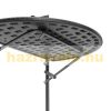 A coffee table that can be installed on a railing in black is excellent for example on a terrace railing Rattan design