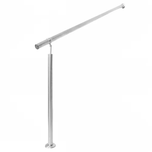 Bejárati lépcsőkorlát rozsdamentes acél keresztrúd nélkül 200 cm