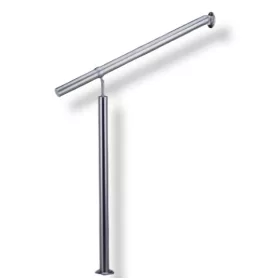   Bejárati lépcsőkorlát szálcsiszolt rozsdamentes acél 150 cm átmérője 42 mm 