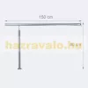 Bejárati lépcsőkorlát szálcsiszolt rozsdamentes acél 150 cm átmérője 42 mm 