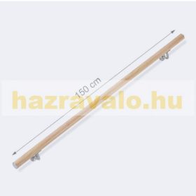   Lépcsőkorlát rozsdamentes acél és alumínium 150 cm korlát bükk fa hatású