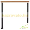 Rozsdamentes lépcsőkorlát bükk kapaszkodóval 80 cm keresztrúd nélkül vagy 2-3-4-5 db keresztrúddal saválló inox anyagból