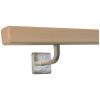 Stair railing with stainless steel support 40x40 mm square handrail 110 cm made of maple