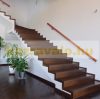 Stair railing stainless steel and aluminum 100 cm railing with oak effect