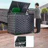 Hulladékgyűjtő tároló 2×240 liter fém hulladéktároló ház zárható, időjárásálló kuka tároló