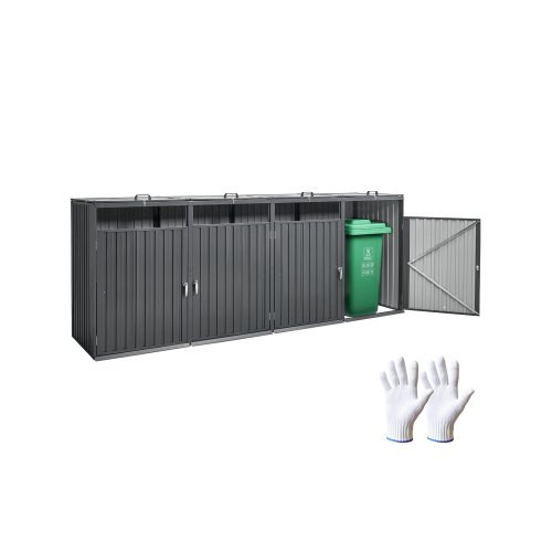 Hulladékgyűjtő doboz Hulladékgyűjtő ház Hulladékgyűjtő burkolat Hulladékkonténer 4x 240L
