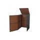 Garden bin storage polyrattan trash bin storage for 120 liter bin, brown