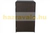 Garden bin storage polyrattan trash bin storage for 120 liter bin, brown