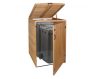 Garden bin storage wooden trash bin storage for storing 1 80-240 liter bin, natural