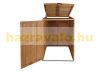 Garden bin storage wooden trash bin storage for storing 1 80-240 liter bin, natural