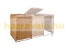 Garden bin storage wooden trash bin storage for storing 1 80-240 liter bin, natural