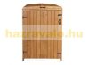 Garden bin storage wooden trash bin storage for storing 1 80-240 liter bin, natural