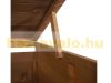Garden bin storage wooden trash bin storage for storing 1 80-240 liter bin, natural