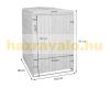 Garden bin storage wooden trash bin storage for storing 1 80-240 liter bin, natural
