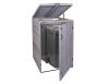 Garden bin storage wooden trash bin storage for storing 1 80-240 liter bin, gray