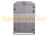 Garden bin storage wooden trash bin storage for storing 1 80-240 liter bin, gray