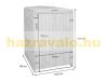 Garden bin storage wooden trash bin storage for storing 1 80-240 liter bin, gray