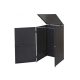 Garden bin storage polyrattan trash bin storage for 120 liter bin black