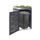 Garden trash bin steel trash bin storage stainless steel with flower bed for storing 1 80-240 liter bin anthracite