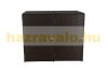 Garden bin storage polyrattan trash bin storage 2x120 liters brown 