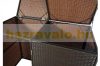 Garden bin storage polyrattan trash bin storage 2x120 liters brown 