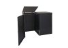 Garden bin storage polyrattan trash bin storage 2x120 liters black