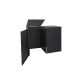 Garden bin storage polyrattan trash bin storage 2x120 liters black