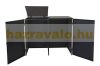 Garden bin storage polyrattan trash bin storage 2x120 liters black