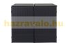 Garden bin storage polyrattan trash bin storage 2x120 liters black