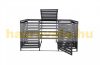 Garden bin storage wooden trash bin storage for storing 3 80-240 liter bins, anthracite