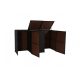 Garden bin storage polyrattan trash bin storage 3x120 liters brown