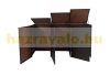 Garden bin storage polyrattan trash bin storage 3x120 liters brown