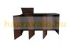 Garden bin storage polyrattan trash bin storage 3x120 liters brown