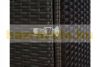 Garden bin storage polyrattan trash bin storage 3x120 liters brown