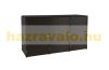 Garden bin storage polyrattan trash bin storage 3x120 liters brown