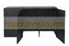 Garden bin storage polyrattan trash can storage 3x120 liters black