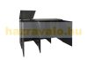 Garden bin storage polyrattan trash can storage 3x120 liters black