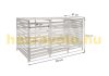 Garden bin storage wooden trash bin storage for storing 3 80-240 liter bins, gray