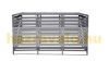 Garden bin storage wooden trash bin storage for storing 3 80-240 liter bins, gray