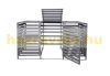 Garden bin storage wooden trash bin storage for storing 3 80-240 liter bins, gray
