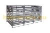 Garden bin storage wooden trash bin storage for storing 3 80-240 liter bins, gray