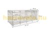Garden bin storage wooden trash bin storage for storing 4 80-240 liter bins, brown